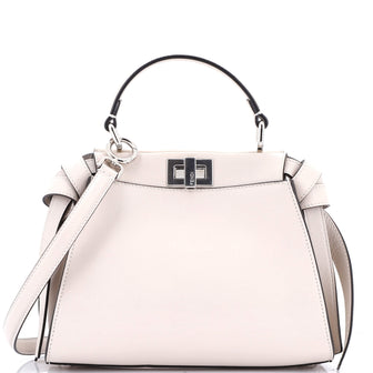 Fendi Side Knot Iconic Peekaboo Bag Leather Mini