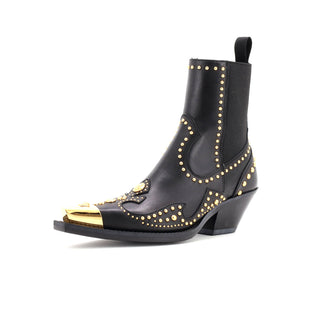 Versace Women's Cowboy Ankle Boots Studded Leather