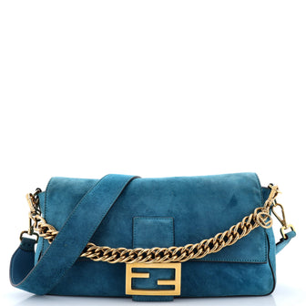 Fendi Baguette NM Bag Suede Large