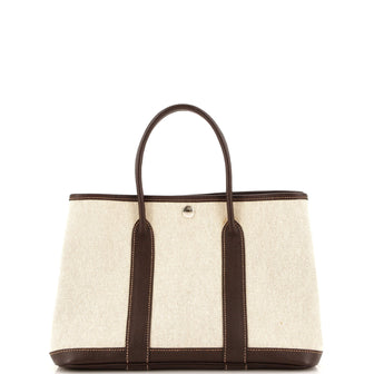 Hermes Garden Party Tote Toile and Leather 30
