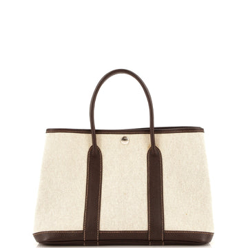 Hermes Garden Party Tote Toile and Leather 30