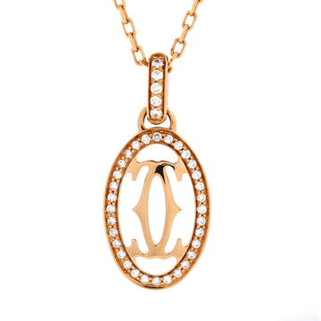 Cartier Double C de Cartier Pendant Necklace 18K Rose Gold and Diamonds