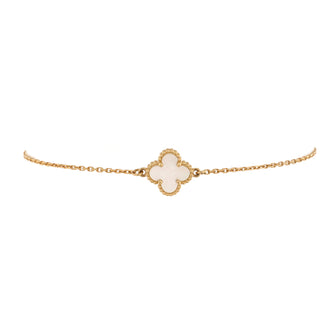 Van Cleef & Arpels Sweet Alhambra Bracelet 18K Yellow Gold and Mother of Pearl