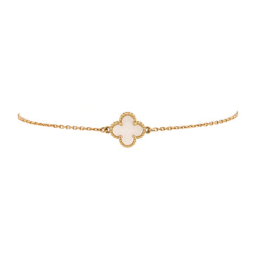 Van Cleef & Arpels Sweet Alhambra Bracelet 18K Yellow Gold and Mother of Pearl