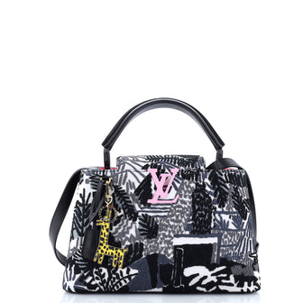 Louis Vuitton Jonas Wood ArtyCapucines Bag Printed Stitched Leather PM