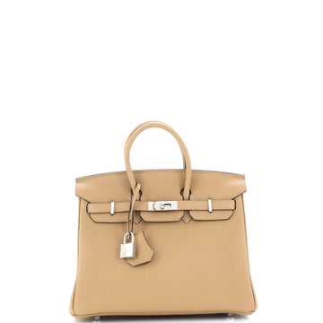 Hermes Birkin Handbag Brown Togo with Palladium Hardware 25