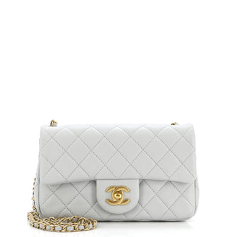 Chanel Pearl Crush Square Flap Bag Quilted Lambskin Mini