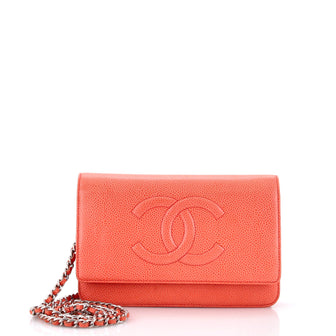 Chanel Timeless Wallet on Chain Caviar