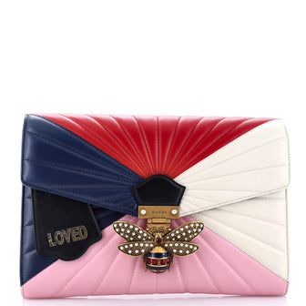 Gucci Queen Margaret Clutch Colorblock Leather