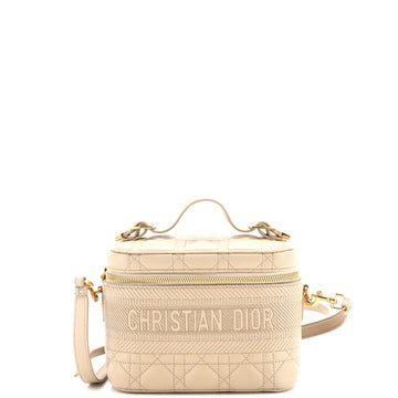 Christian Dior DiorTravel Convertible Vanity Case Cannage Quilt Lambskin Small