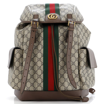 Gucci Ophidia Flap Backpack GG Coated Canvas Medium