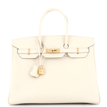 Hermes Birkin Handbag Light Epsom with Rose Gold Hardware 35