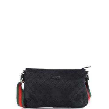 Gucci Web Strap Messenger Bag GG Canvas Small