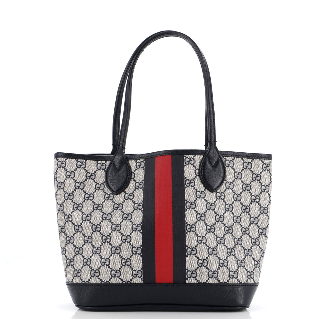 GUCCI GG柄 トートバッグ ブラック　舟型トート Gucci Ophidia Open Shopping Tote GG Coated Canvas Small Blue 30379263
