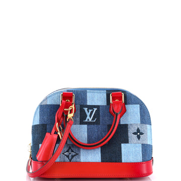 Louis Vuitton Alma Handbag Damier and Monogram Patchwork Denim BB