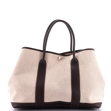 Hermes Garden Party Tote Toile and Leather 36