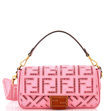 Fendi Baguette NM Bag FF Openwork Embroidered Canvas Medium