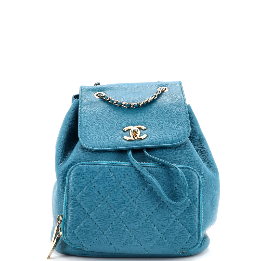 Chanel Business Affinity Backpack Caviar Small Blue 3037969 display picture 3