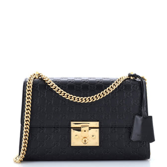 Gucci Padlock Shoulder Bag Guccissima Leather Medium