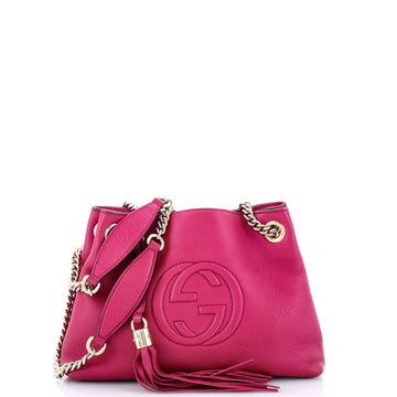Gucci Soho Chain Strap Shoulder Bag Leather Mini