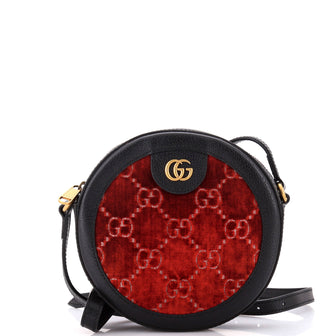 Gucci Ophidia Round Shoulder Bag GG Velvet Mini
