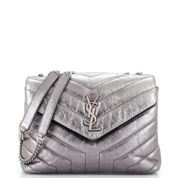 Saint Laurent Loulou Shoulder Bag Matelasse Chevron Leather Small