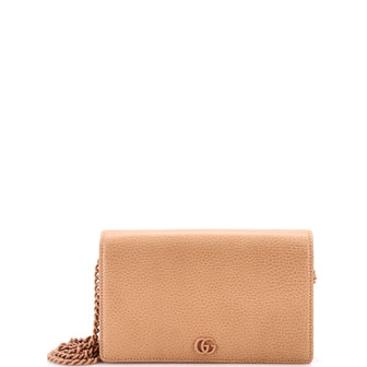 Gucci Petite GG Marmont Chain Wallet Leather Mini