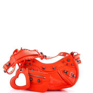 Balenciaga Le Cagole Giant Studs Shoulder Bag Leather XS