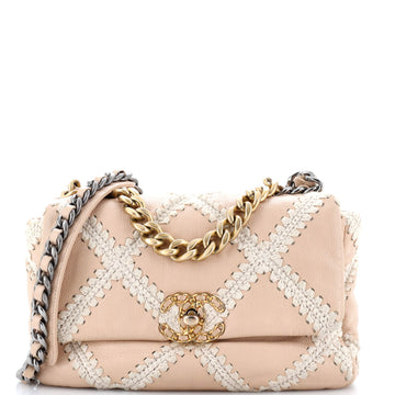 Chanel 19 Flap Bag Crochet Quilted Calfskin Medium