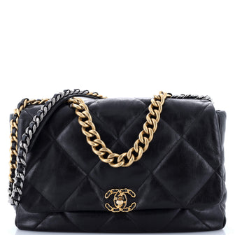 Chanel 19 Flap Bag Quilted Leather Large