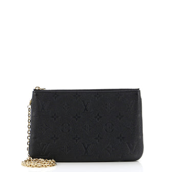 Louis Vuitton Double Zip Pochette Monogram Empreinte Leather