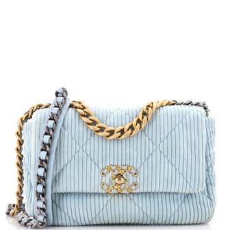 Chanel 19 Flap Bag Quilted Corduroy Medium