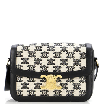 Celine Triomphe Shoulder Bag Triomphe Canvas Medium