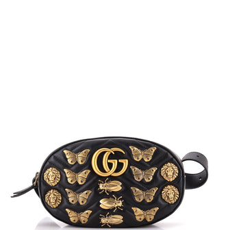 Gucci GG Marmont Belt Bag Embellished Matelasse Leather