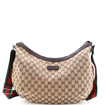 Gucci Saddle Zip Messenger Bag GG Canvas Large