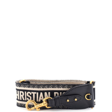 Christian Dior Shoulder Strap Embroidered Canvas