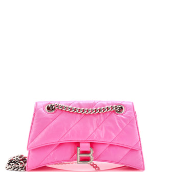Balenciaga Crush Chain Flap Bag Quilted Crushed Calfskin Small