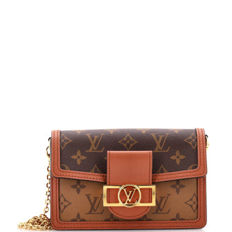 Louis Vuitton Dauphine Chain Wallet Reverse Monogram Canvas