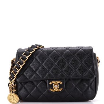Chanel Chain Soul Flap Bag Quilted Caviar Medium