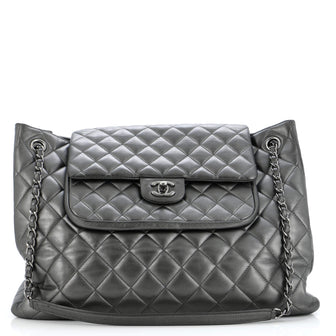 Chanel Classic Flap Shopping Tote Quilted Lambskin Large