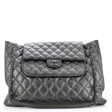 Chanel Classic Flap Shopping Tote Quilted Lambskin Large