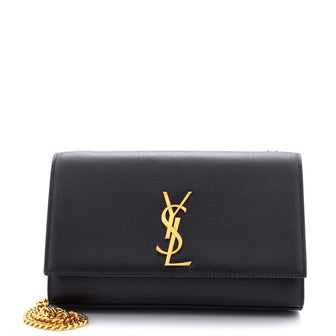 Saint Laurent Classic Monogram Crossbody Bag Grainy Leather Medium