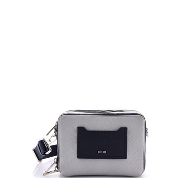 Christian Dior Double Zip Crossbody Pouch Leather