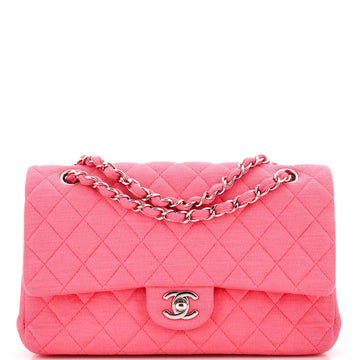 Chanel Classic Double Flap Bag Quilted Jersey Medium