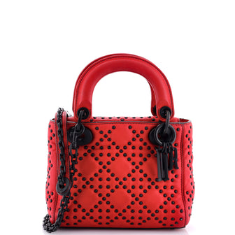Christian Dior Lady Dior Chain Bag Cannage Studded Calfskin Mini