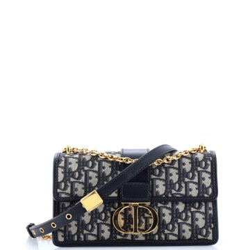 Christian Dior 30 Montaigne Chain Flap Bag Oblique Canvas East West