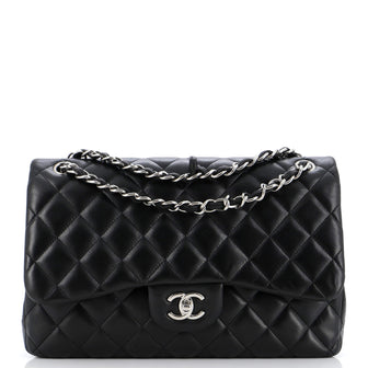 Chanel Classic Double Flap Bag Quilted Lambskin Jumbo