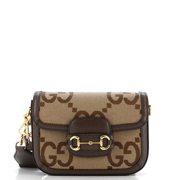 Gucci Horsebit 1955 Shoulder Bag Jumbo GG Canvas Mini