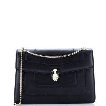 Bvlgari Serpenti Forever Square Shoulder Bag Leather Medium