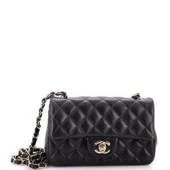 Chanel Classic Single Flap Bag Quilted Lambskin Mini